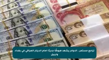 تراجع مستمر.. الدولار يشهد هبوطًا جديدًا أمام الدينار العراقي في بغداد وأربيل